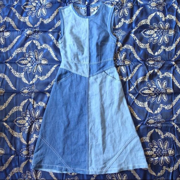 Anthropologie x Holding Horses Pieced Denim Dress - Picture 3 of 6